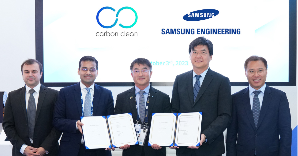 Carbon Clean and Samsung Engineering partner on marine carbon capture solutions